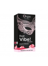 Съедобный жидкий вибратор Dual Vibe! со вкусом клубничного джина с тоником - 15 мл. - ORGIE - купить с доставкой в Находке