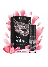 Съедобный жидкий вибратор Dual Vibe! со вкусом клубничного джина с тоником - 15 мл. - ORGIE - купить с доставкой в Находке