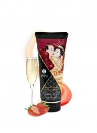 Массажный крем для тела с ароматом клубники и шампанского Sparkling Strawberry Wine - 200 мл. - Shunga - купить с доставкой в Находке
