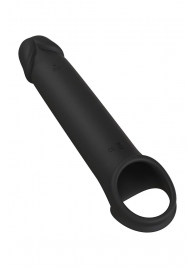 Черная насадка-удлинитель с вибрацией Vibrating Extender With Remote - Dream Toys - в Находке купить с доставкой