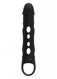 Черная насадка-удлинитель Vibrating Extender With Remote с вибрацией - Dream Toys - в Находке купить с доставкой