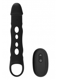 Черная насадка-удлинитель Vibrating Extender With Remote с вибрацией - Dream Toys - в Находке купить с доставкой