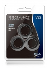 Набор из 3 черных эрекционных колец Black Small Penis Rings - Blush Novelties - в Находке купить с доставкой