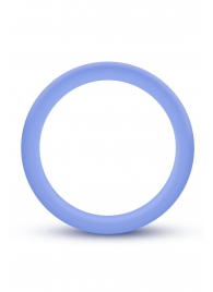 Голубое люминесцентное кольцо Silicone Glo Cock Ring - Blush Novelties - в Находке купить с доставкой