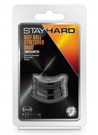 Черное эрекционное кольцо на мошонку Beef Ball Stretcher Snug - Blush Novelties - в Находке купить с доставкой