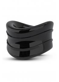 Черное эрекционное кольцо на мошонку Beef Ball Stretcher Snug - Blush Novelties - в Находке купить с доставкой