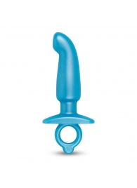 Голубая анальная пробка для массажа простаты Hither Silicone Prostate Plug - 14,3 см. - b-Vibe - в Находке купить с доставкой