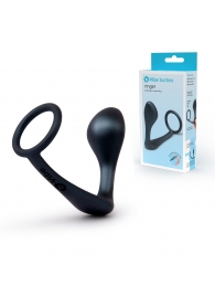 Черное эрекционное кольцо со стимулятором простаты Ringer Cock Ring   Plug - b-Vibe - в Находке купить с доставкой