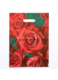 Пакет с цветочным принтом и вырубной ручкой (30х40 см) - Сима-Ленд - купить с доставкой в Находке