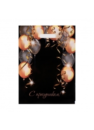 Пакет с вырубной ручкой и принтом в виде шариков (30х40 см) - Сима-Ленд - купить с доставкой в Находке