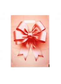 Пакет с принтом в виде банта с вырубной ручкой (30х40 см) - Сима-Ленд - купить с доставкой в Находке
