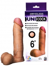 Насадка для страпона фаллической формы UNICOCK 6  - 18 см. - LOVETOY (А-Полимер) - купить с доставкой в Находке
