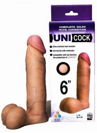 Насадка для страпона фаллической формы UNICOCK 6  - 18 см. - LOVETOY (А-Полимер) - купить с доставкой в Находке