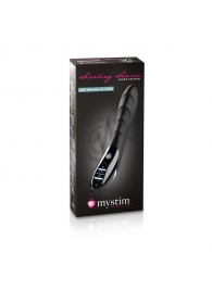 Вибратор с электростимуляцией Sizzling Simon Black Edition - 27 см. - MyStim - купить с доставкой в Находке