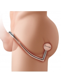 Кольцо на пенис с анальным стимулятором Stainless Steel Anal Hook   Cock Ring - BlueLine - в Находке купить с доставкой