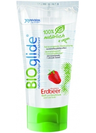 Гель-смазка на водной основе с ароматом клубники BioGlide - 80 мл. - Joy Division - купить с доставкой в Находке