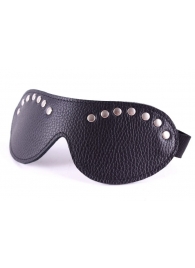 Черная маска с декором - БДСМ Арсенал - купить с доставкой в Находке