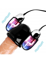 Черная стимулирующая насадка для головки полового члена Multi Speed Vibrating Penis Head Teaser - XR Brands - в Находке купить с доставкой