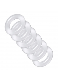 Комплект из 6 прозрачных эрекционных колец Ring Master Custom Ball Stretcher Kit - XR Brands - в Находке купить с доставкой