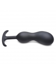 Черный массажер простаты с утяжелителями Premium Silicone Weighted Prostate Plug XL - 20,8 см. - XR Brands - в Находке купить с доставкой