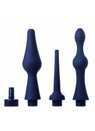 Набор из 3 универсальных насадок для анального душа Universal 3 Piece Silicone Enema Attachment Set - XR Brands - купить с доставкой в Находке