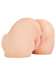 Телесный мастурбатор-полуторс с вибрацией Shake That Ass - Pipedream - в Находке купить с доставкой