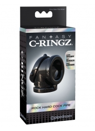 Черное эрекционное кольцо Rock Hard Cock Pipe - Pipedream - в Находке купить с доставкой