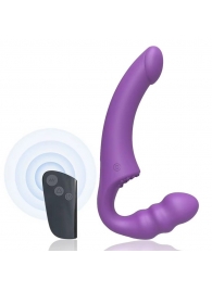 Фиолетовый безремневой страпон Straples Strap-On Dildo - Erokay - купить с доставкой в Находке