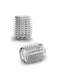 Прозрачная насадка с шипами STAY HARD COCK SLEEVE 01 CLEAR - Blush Novelties - в Находке купить с доставкой