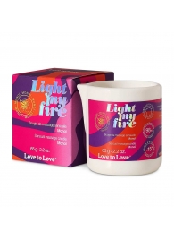 Массажная свеча Light My Fire с ароматом моной - 80 мл. - Love to Love - купить с доставкой в Находке