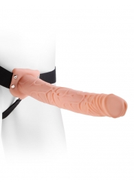 Фаллопротез телесного цвета Hollow Strap-On - 29 см. - Pipedream - купить с доставкой в Находке