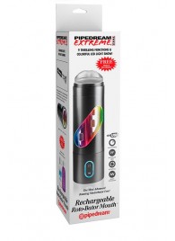 Перезаряжаемый мастурбатор-ротик Extreme Toyz Rechargeable Roto-Bator Mouth - Pipedream - в Находке купить с доставкой