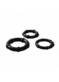 Набор из 3 черных эрекционных колец Babooom Ring Set - Adrien Lastic - в Находке купить с доставкой