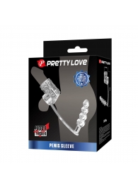 Прозрачная насадка на пенис и мошонку с анальным стимулятором Rilley - Baile - в Находке купить с доставкой