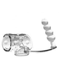 Прозрачная насадка на пенис и мошонку с анальным стимулятором Rilley - Baile - в Находке купить с доставкой