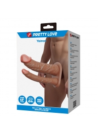 Реалистичная полая насадка на член для двойного проникновения Yairon - 17,5 см. - Baile - купить с доставкой в Находке