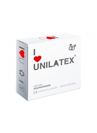 Ультратонкие презервативы Unilatex Ultra Thin - 3 шт. - Unilatex - купить с доставкой в Находке