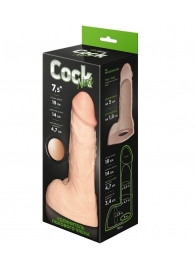 Телесный фаллоудлинитель с мошонкой Cock Next - 19 см. - LOVETOY (А-Полимер) - в Находке купить с доставкой