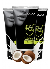 Набор из 3 съедобных лубрикантов JUJU со вкусом кокоса - JuJu - купить с доставкой в Находке