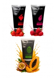 Набор из 3 съедобных лубрикантов JUJU (клубника, малина, тропические фрукты) - JuJu - купить с доставкой в Находке