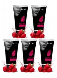Набор из 5 съедобных лубрикантов JUJU со вкусом малины - JuJu - купить с доставкой в Находке