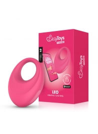 Розовое интерактивное эрекционное виброкольцо Leo - Easy toys - в Находке купить с доставкой