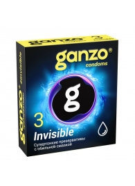 Супертонкие презервативы Ganzo Invisible - 3 шт. - Ganzo - купить с доставкой в Находке