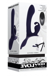 Женский страпон с вибрацией Giving Vibes - Evolved - купить с доставкой в Находке