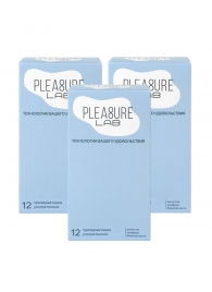 Набор из 3 упаковок ультратонких презервативов Pleasure Lab (по 12 шт.) - Pleasure Lab - купить с доставкой в Находке