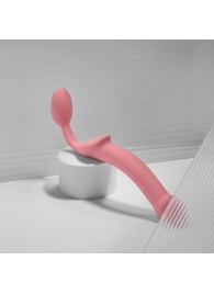 Розовый безремневой страпон Strap-on-me Semi-Realistic Bendable Strap-On size S - Strap-on-me - купить с доставкой в Находке