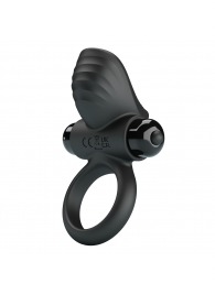 Черное эрекционное кольцо с вибрацией Adrien - Baile - в Находке купить с доставкой