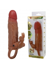 Карамельная вибронасадка с клиторальным стимулятором Osmar - 20,5 см. - Baile - в Находке купить с доставкой