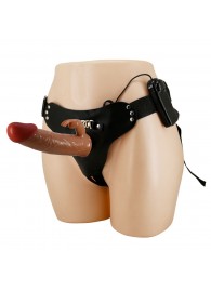 Мужской полый страпон с вибрацией Marion - Baile - купить с доставкой в Находке