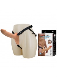 Телесный полый мужской страпон London - 16,8 см. - Baile - купить с доставкой в Находке